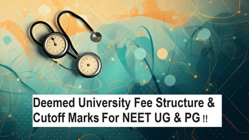 deemed university fee structure